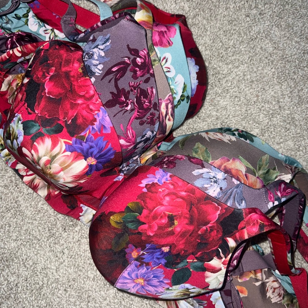 Cacique Floral Print Comfort Bliss Lightly Lined Full Coverage Bra (Set of 5)